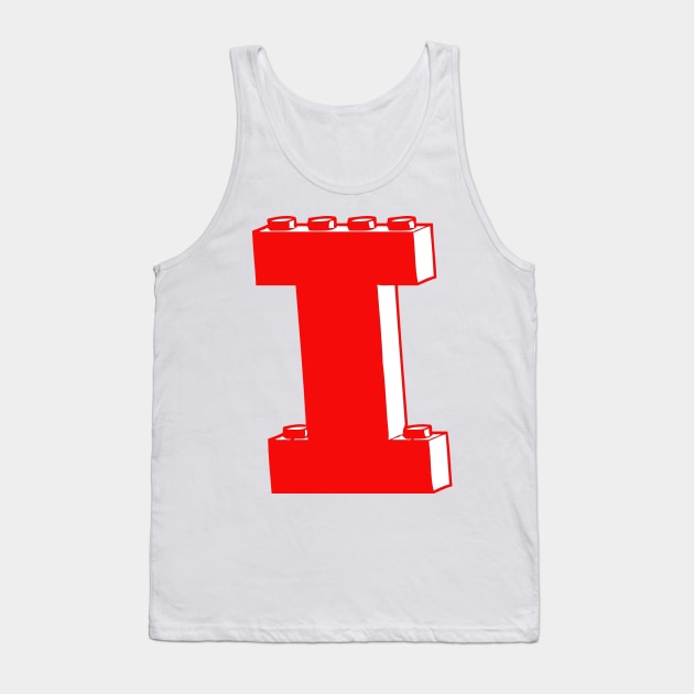 THE LETTER I, Customize My Minifig Tank Top by ChilleeW